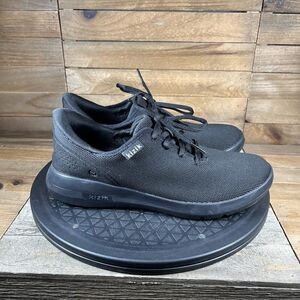 Kizik Womens Sz 7.5 The Madrid Eco Knit Black Lace Up Casual Hands Free Sneakers